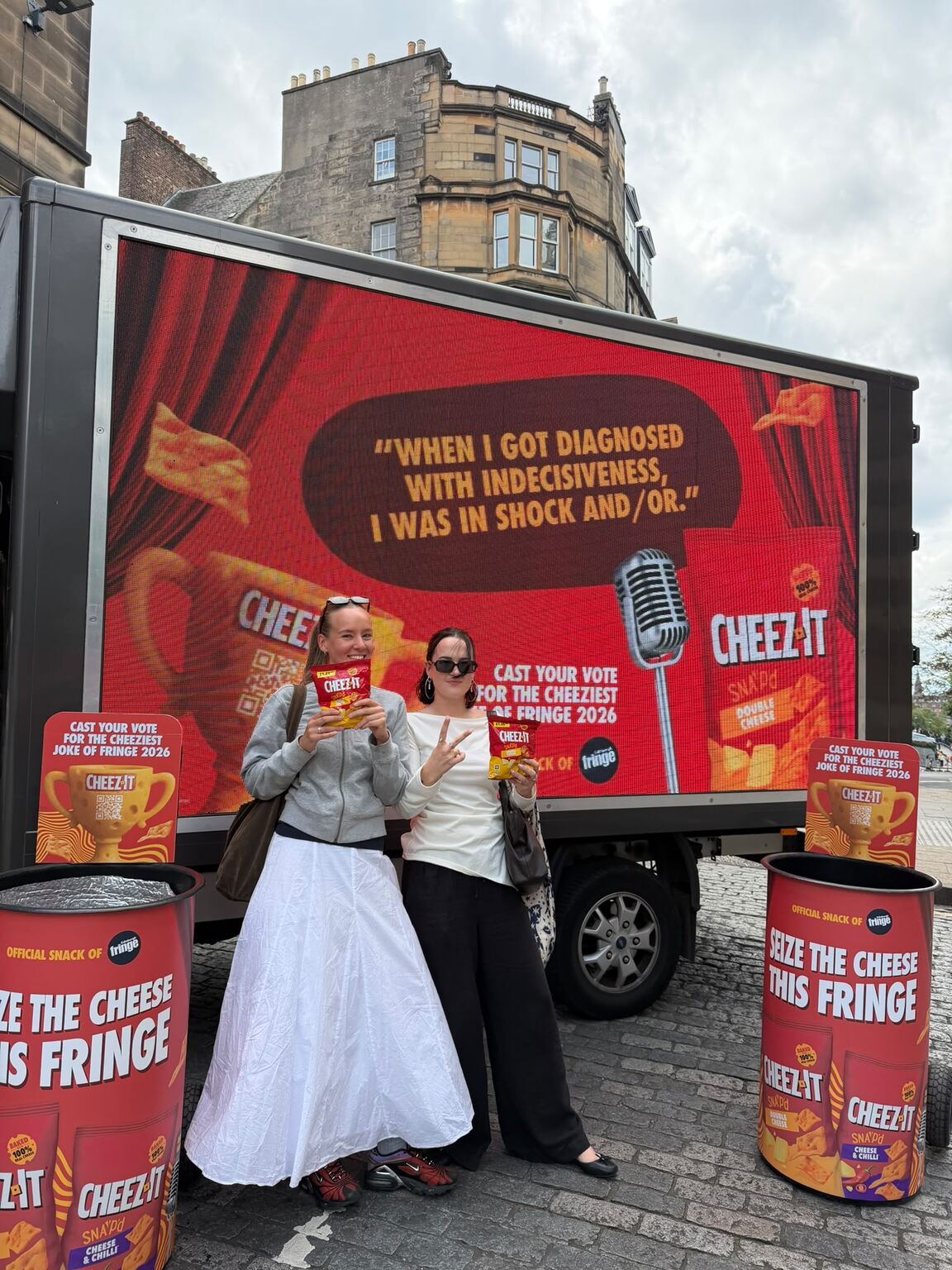 Cheez-It shortlisted joke on an Edinburgh billboard
